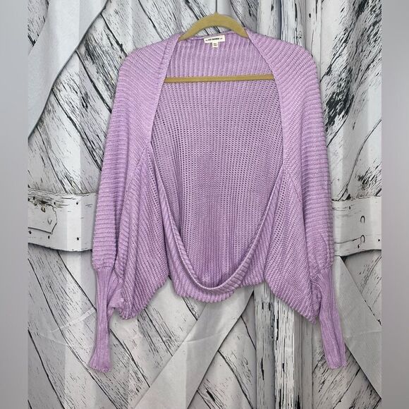 ee:some Lavender Knit Cocoon Shrug Sweater M/L - Picture 1 of 6